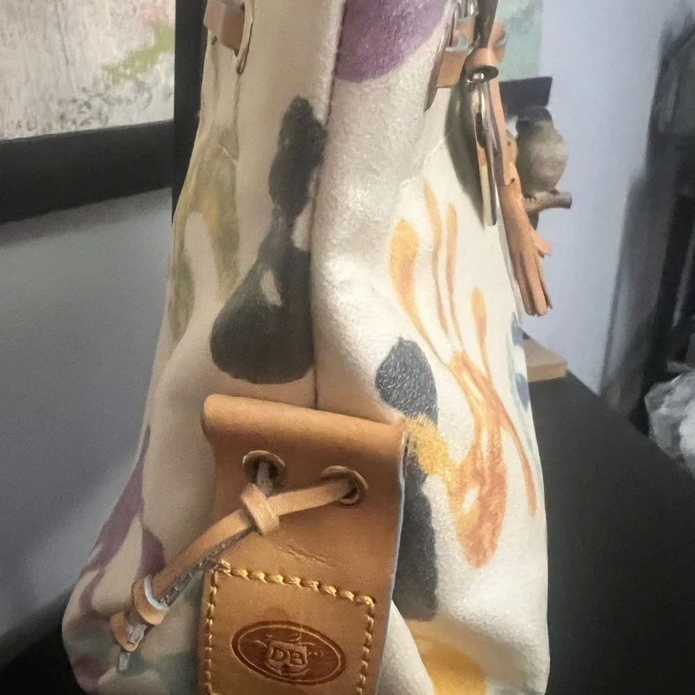 Dooney & Bourke Colorful Handprint Canvas Tote